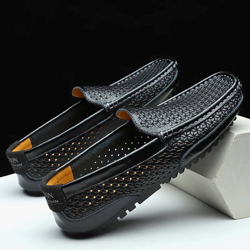 Lucio Fontana Genuine Leather Loafers - Aries x Rose