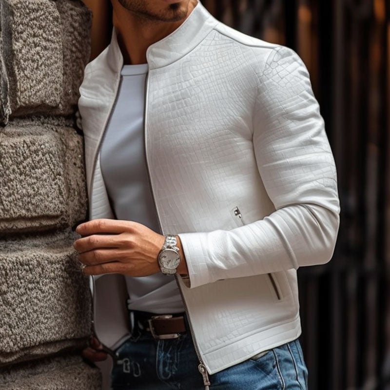 Veyron Stone Leather Jacket - Aries x Rose
