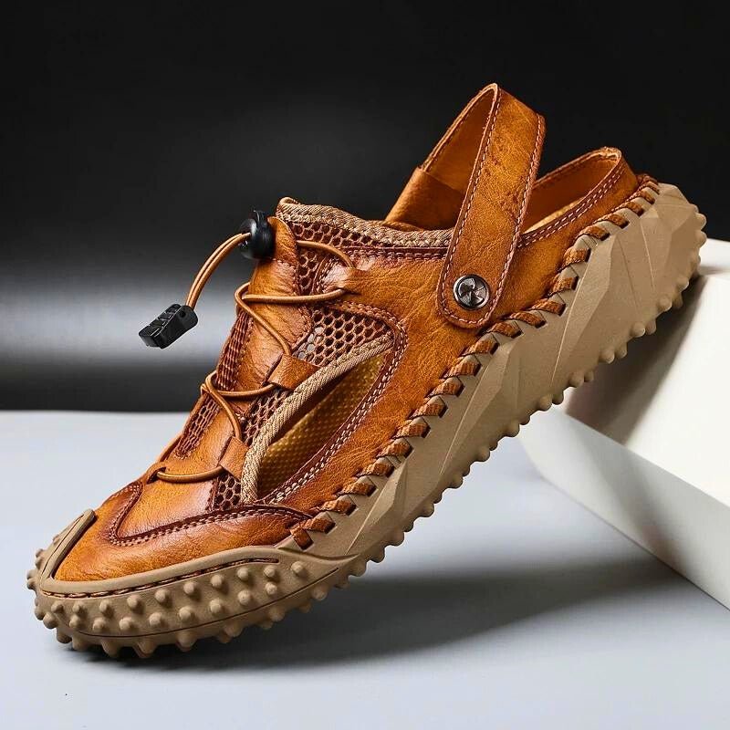 Protego Genuine Leather Sandals - Aries x Rose