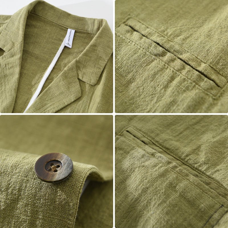 Beaumont Men's Linen Blazer - Aries x Rose