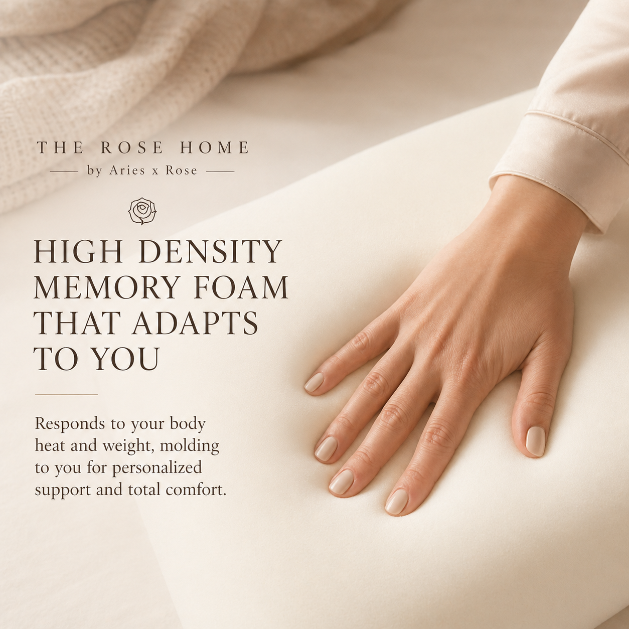 Rose Deep Rest Memory Foam Pillow