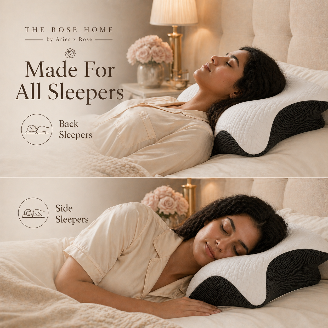 Rose Deep Rest Memory Foam Pillow