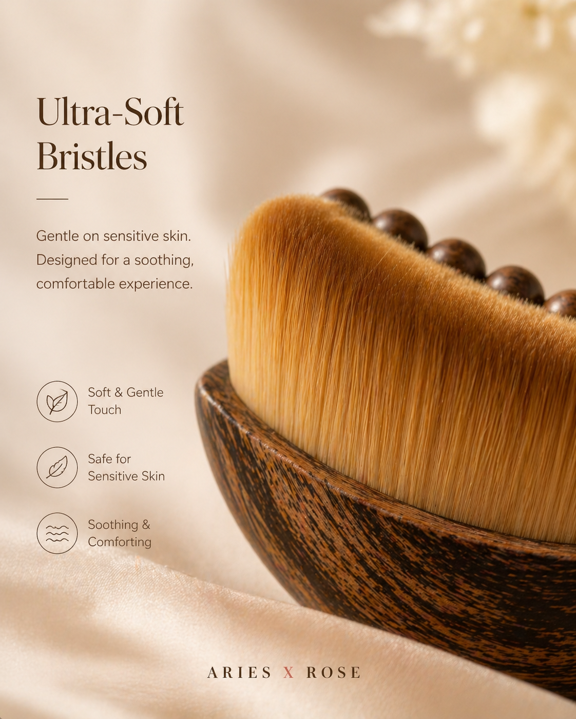 Rose Lymphatic Face Brush