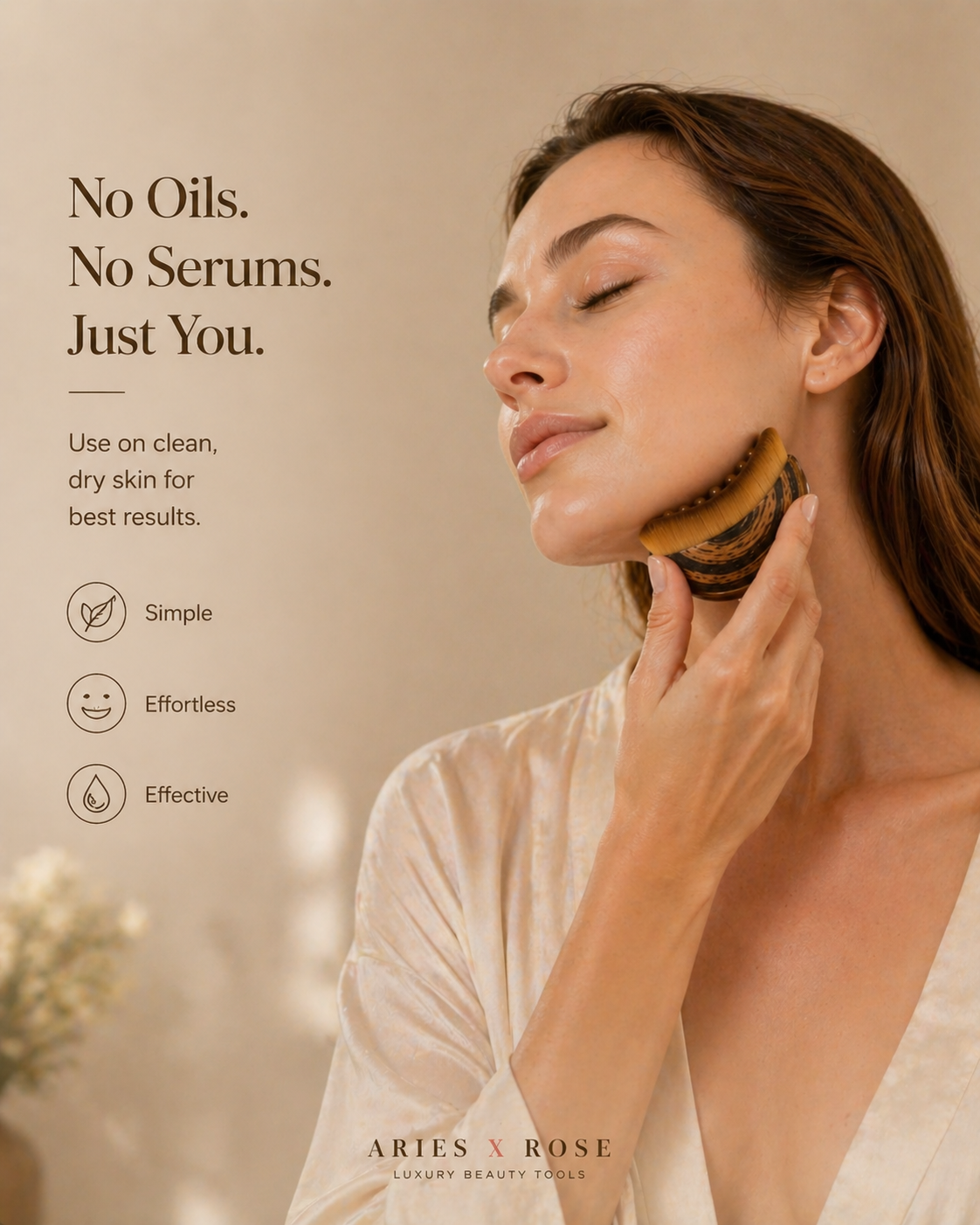 Rose Lymphatic Face Brush
