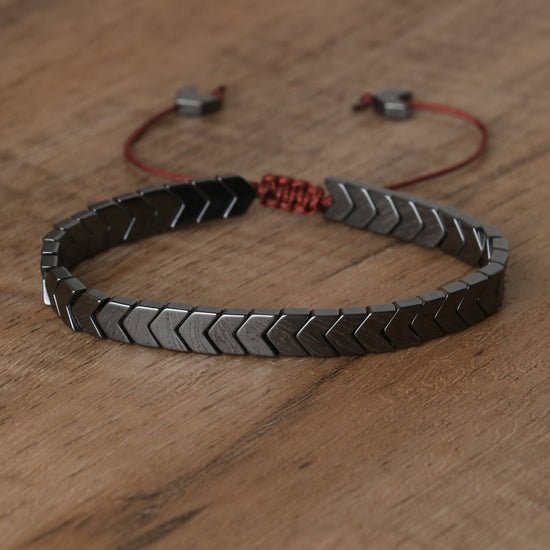 Arvani Hematite Bracelet Set - Aries x Rose