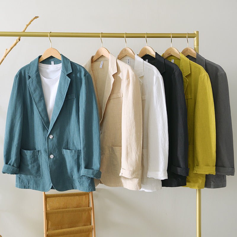 Beaumont Men's Linen Blazer - Aries x Rose
