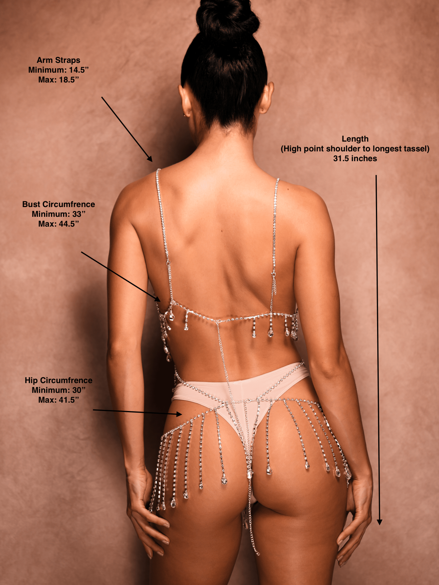 Crystal Fall Body Chain - Aries x Rose