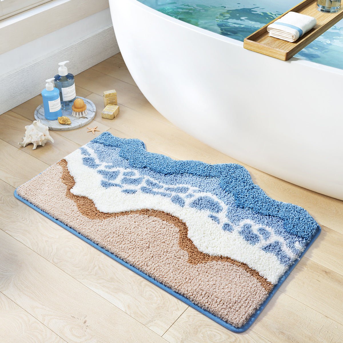 Coastal Wave Rug - Aries x Rose