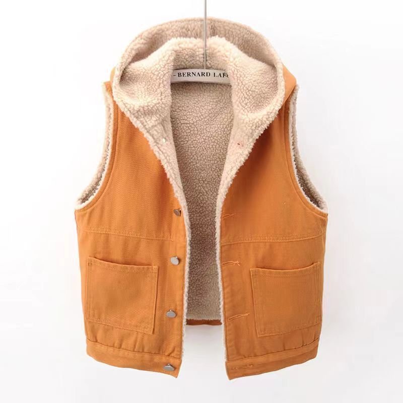 Harper Sherpa Denim Vest - Aries x Rose