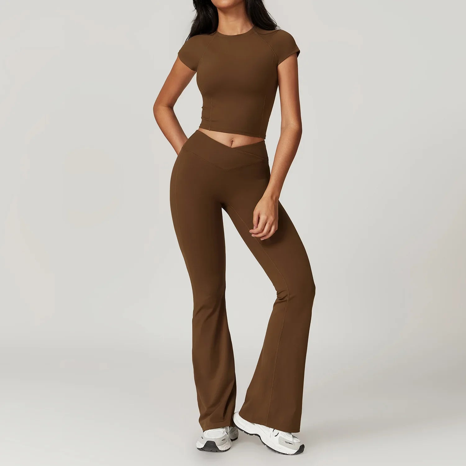 Athliva Women’s Flared Yoga Pants - Aries x Rose