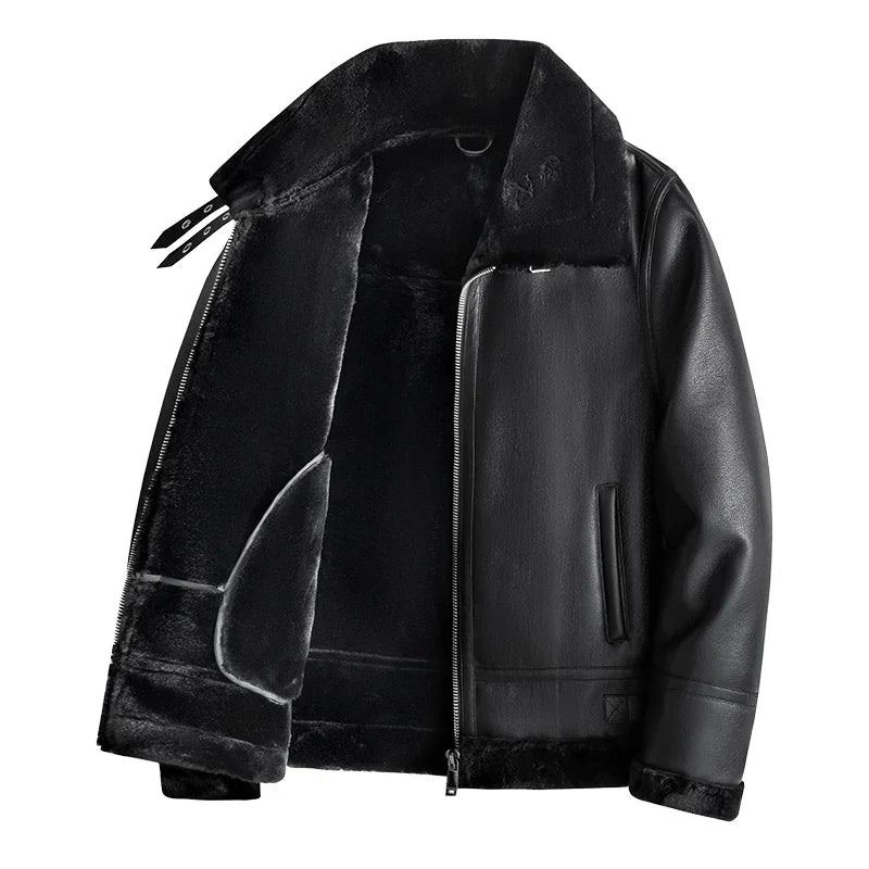 Leather Aviator Jacket - Aries x Rose