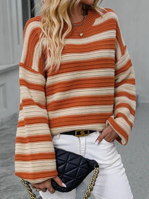 Linea Women's Striped Knit Sweater - Aries x Rose