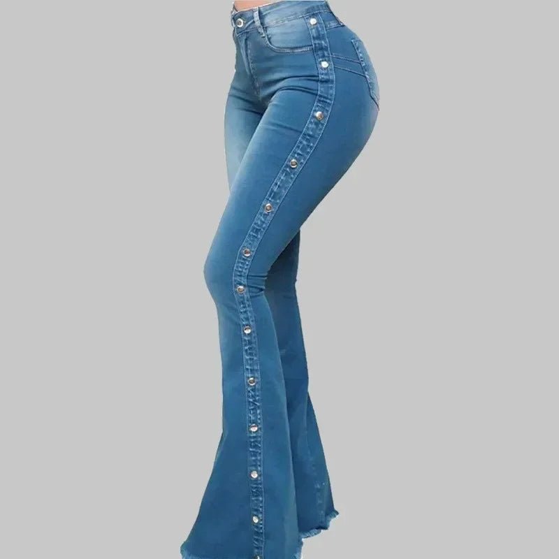 Sorella Mid - Waist Bell Bottoms - Aries x Rose