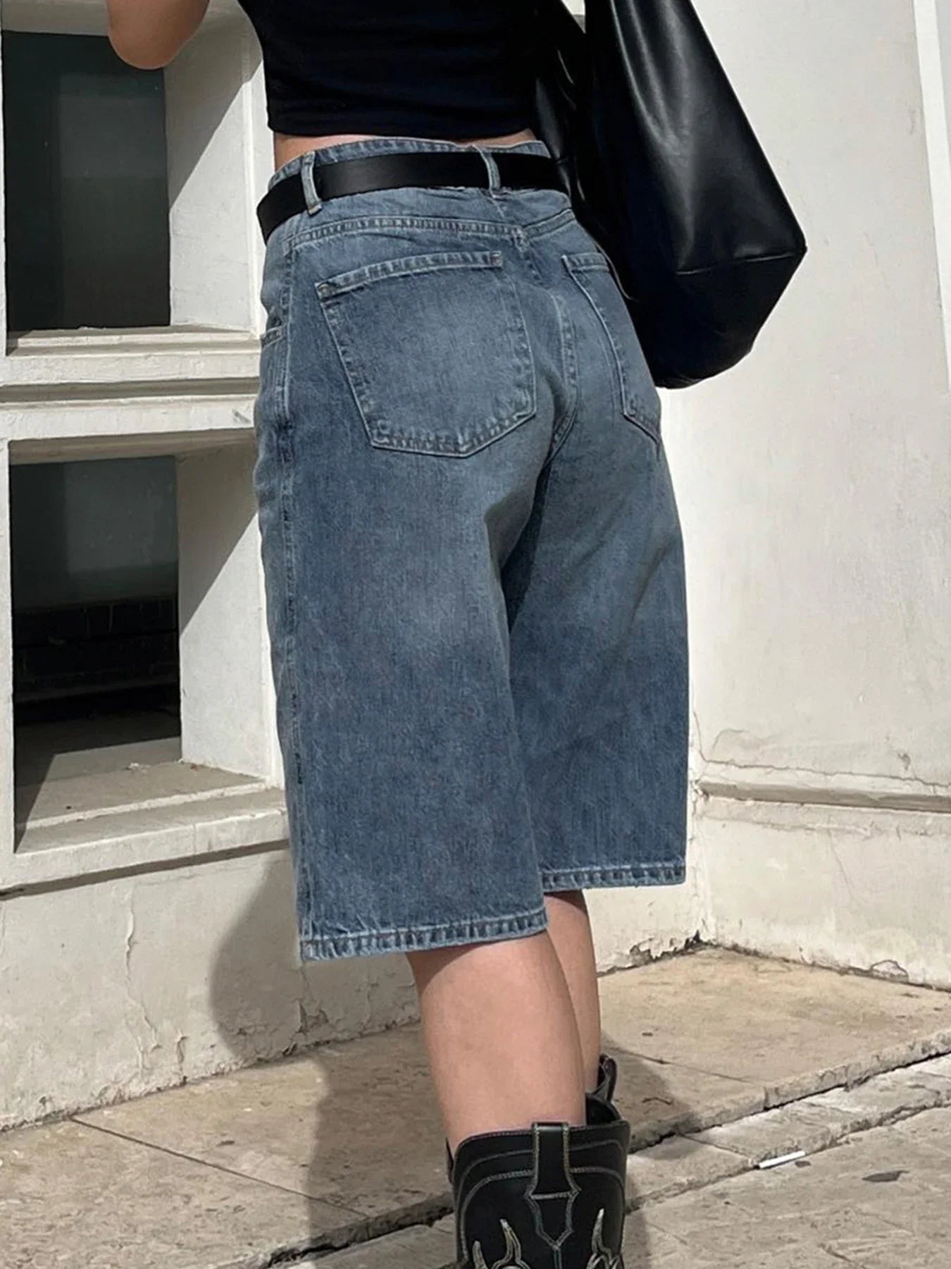 Rockmore Y2K Low - Rise Jeans Shorts (Jorts) - Aries x Rose