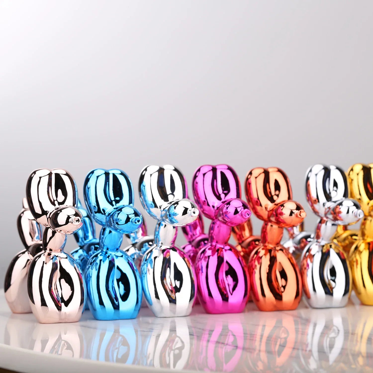 Balloon Dog Statue Figurine - Aries x Rose