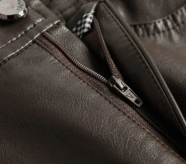 Zuvéra PU Leather Wide - Leg Pants - Aries x Rose