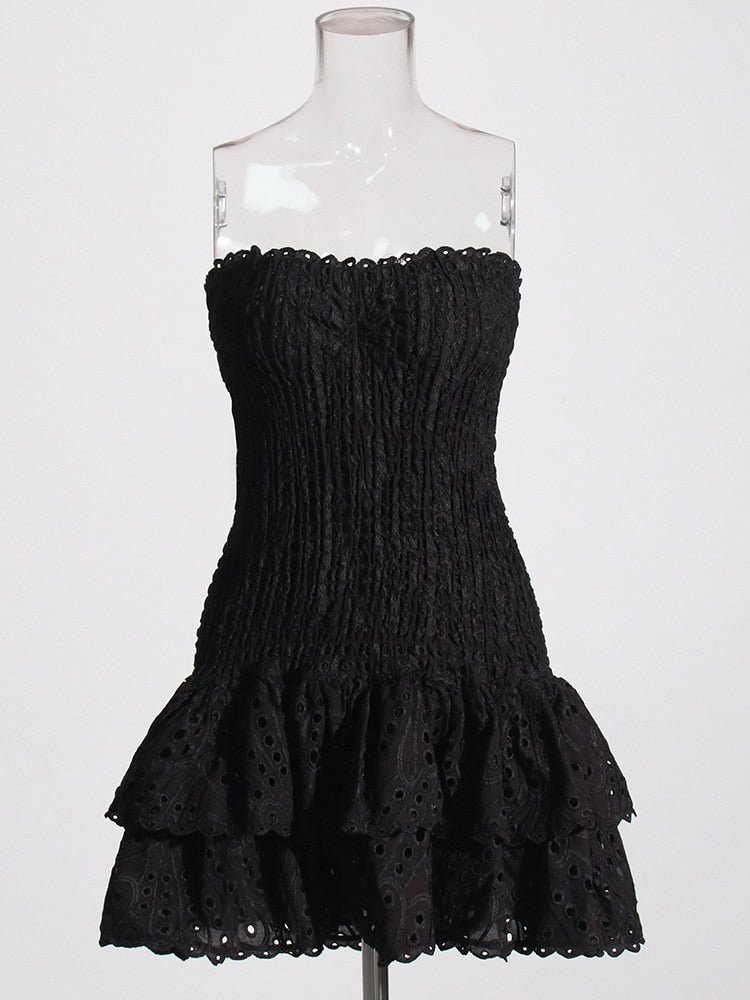 Solvella Strapless Mini Dress - Aries x Rose