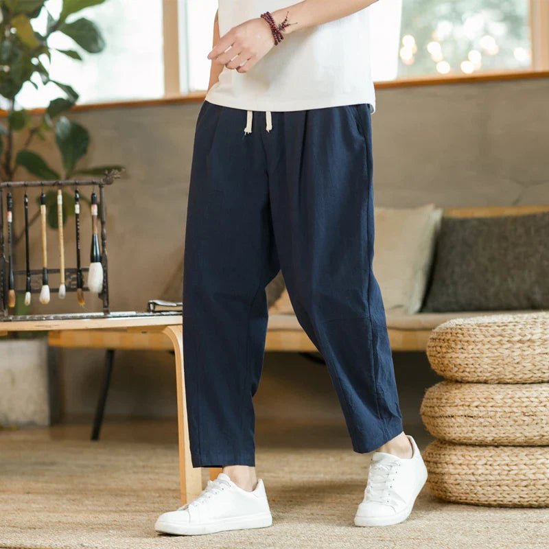 Arden Cotton - Linen Drawstring Pants - Aries x Rose