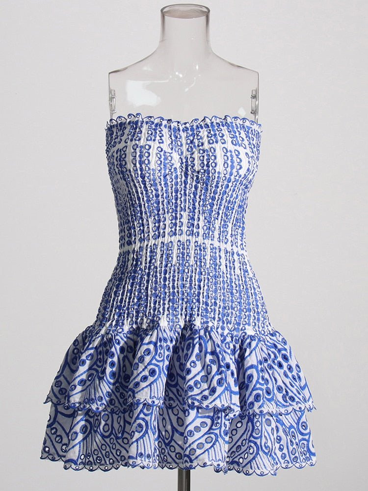 Solvella Strapless Mini Dress - Aries x Rose