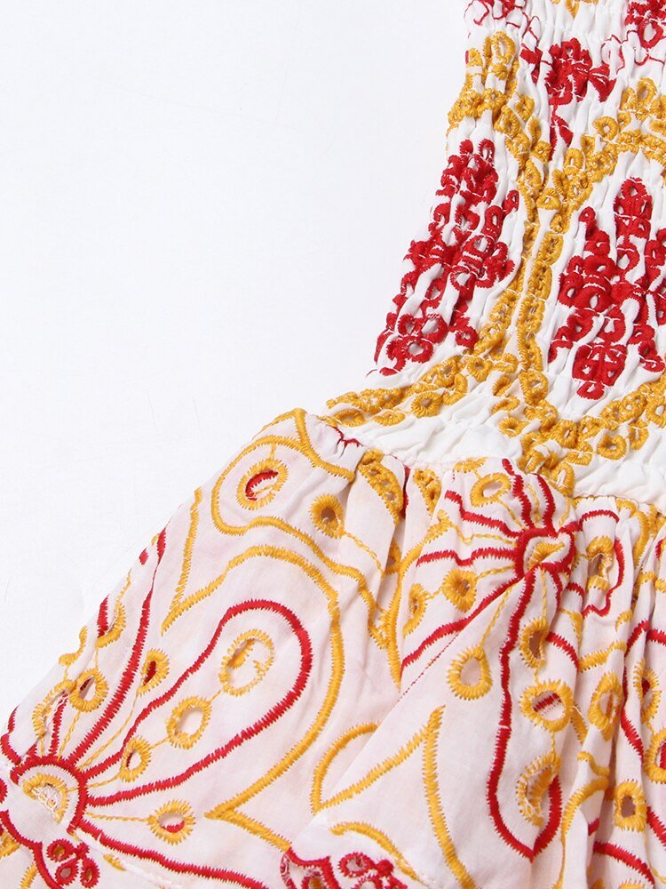 Elviane Broderie Anglaise Strapless Dress - Aries x Rose