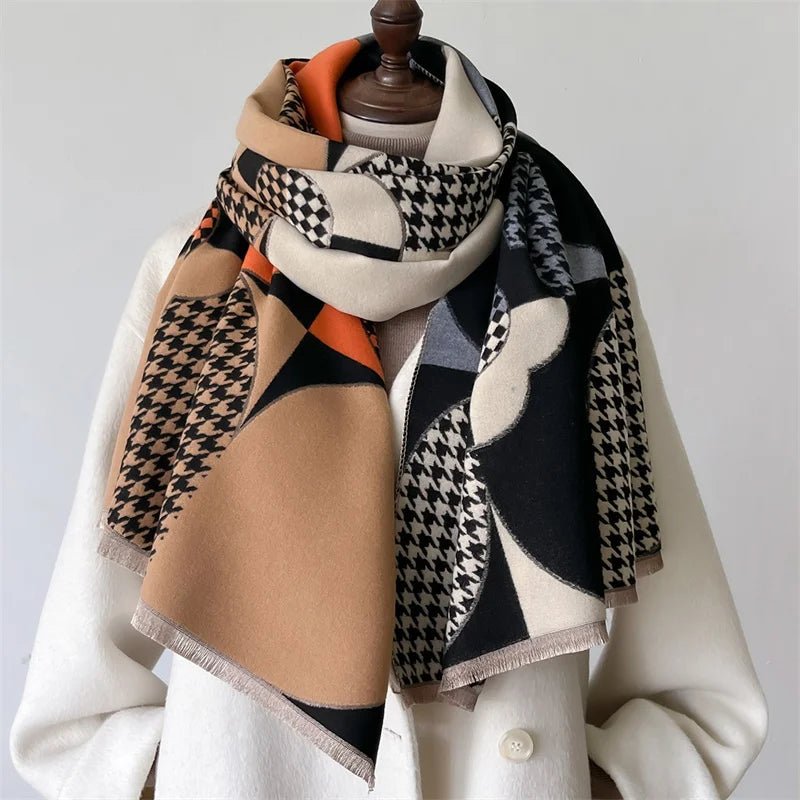 Velvessa Women’s Cashmere Winter Scarf - Aries x Rose