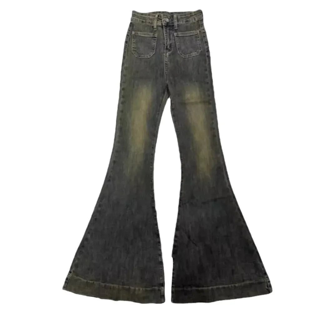 Zyara Distressed Bell Bottom Jeans - Aries x Rose