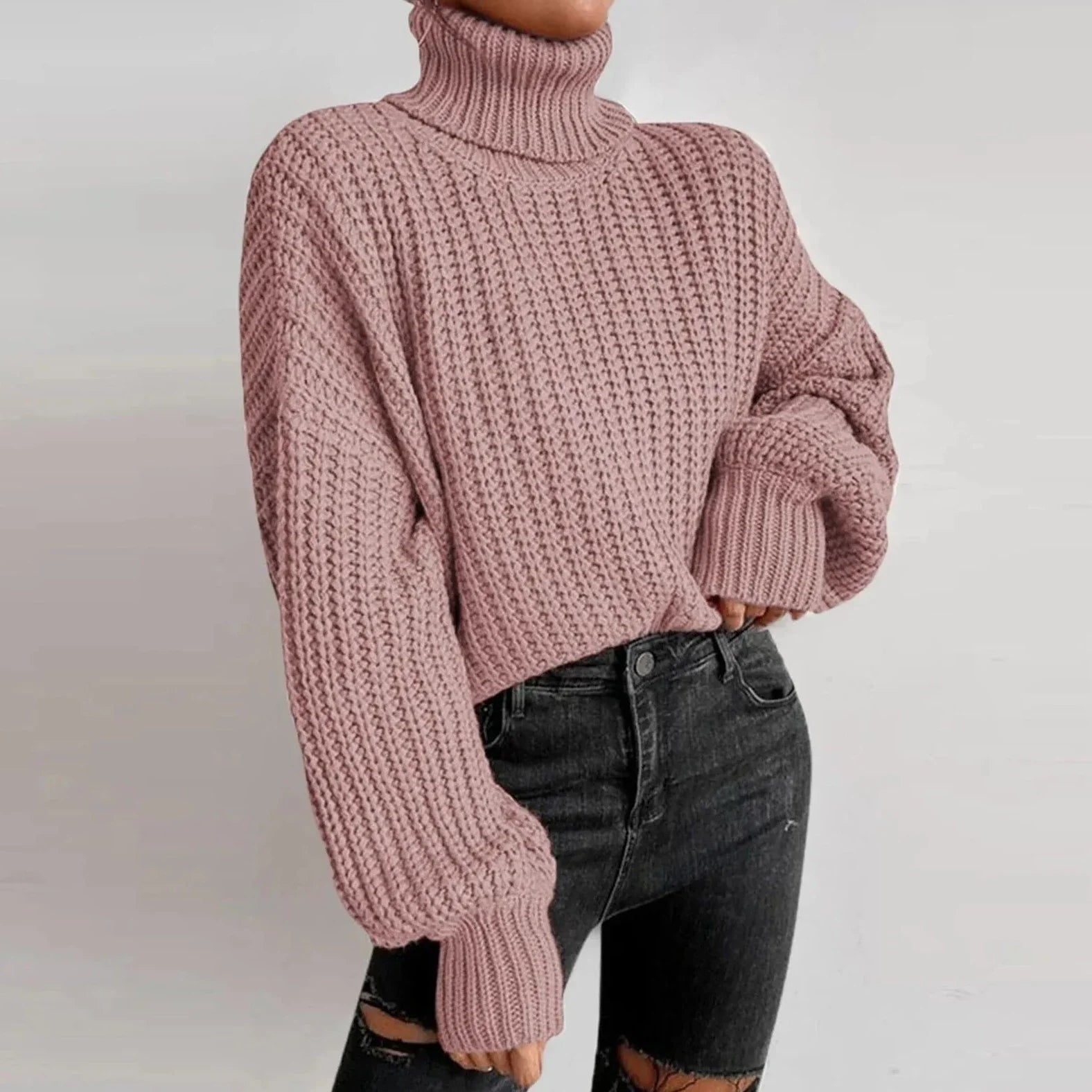Women's Oversized Knitted Sweater - Aries x Rose