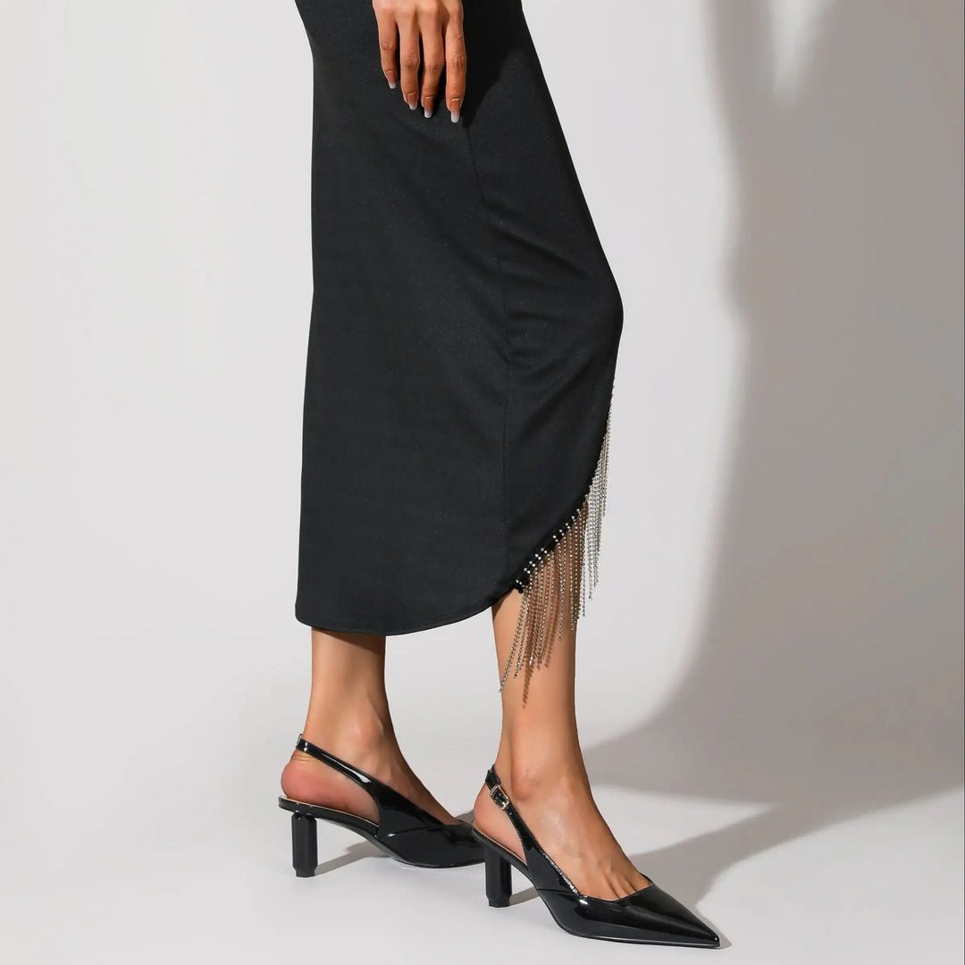 Virelle Pointed Toe Slingback Heels - Aries x Rose