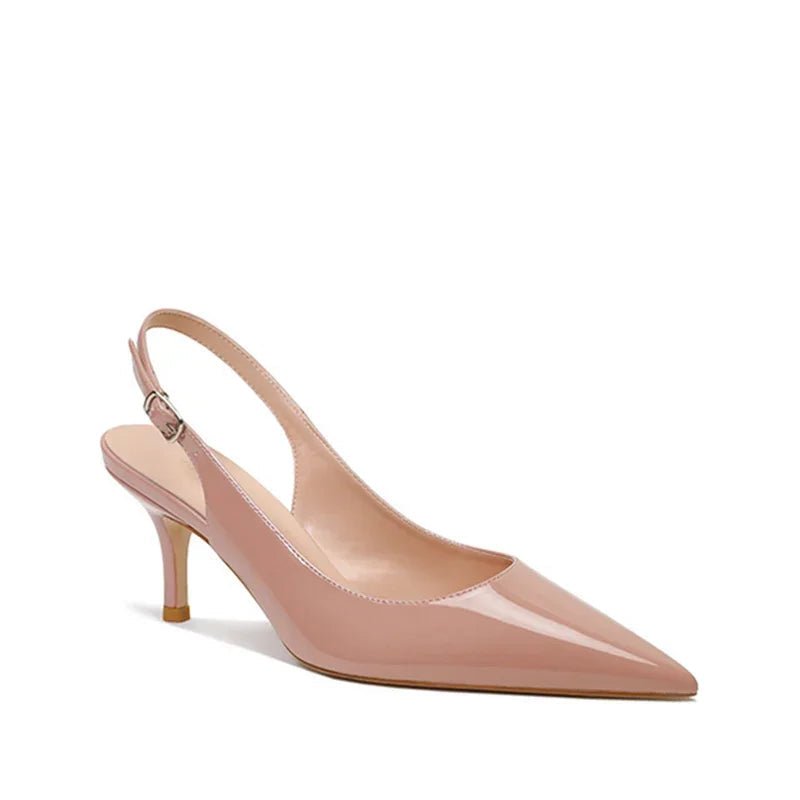 Lunara Patent Leather Slingback Heels - Aries x Rose
