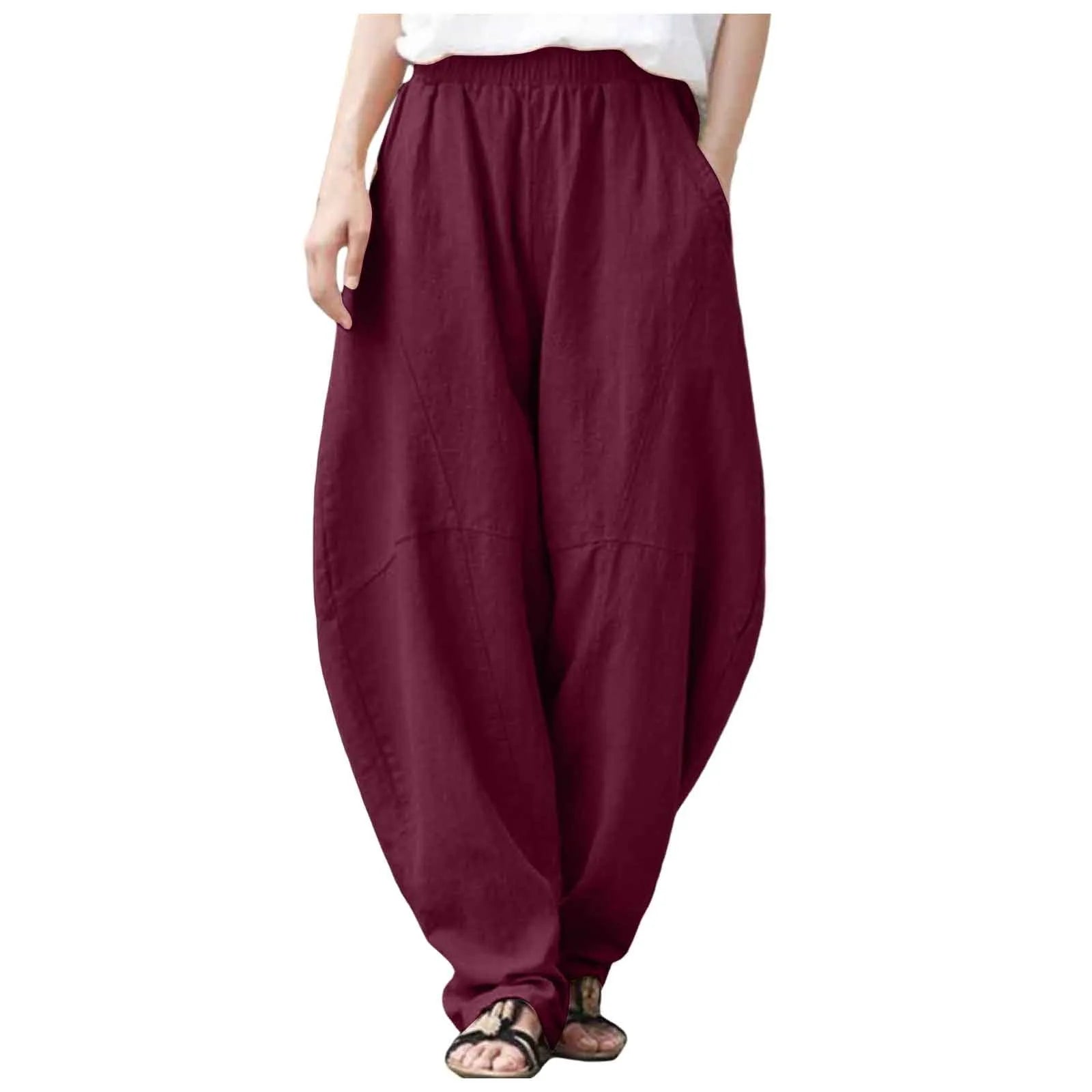 Eloria Linen Harem Pants - Aries x Rose
