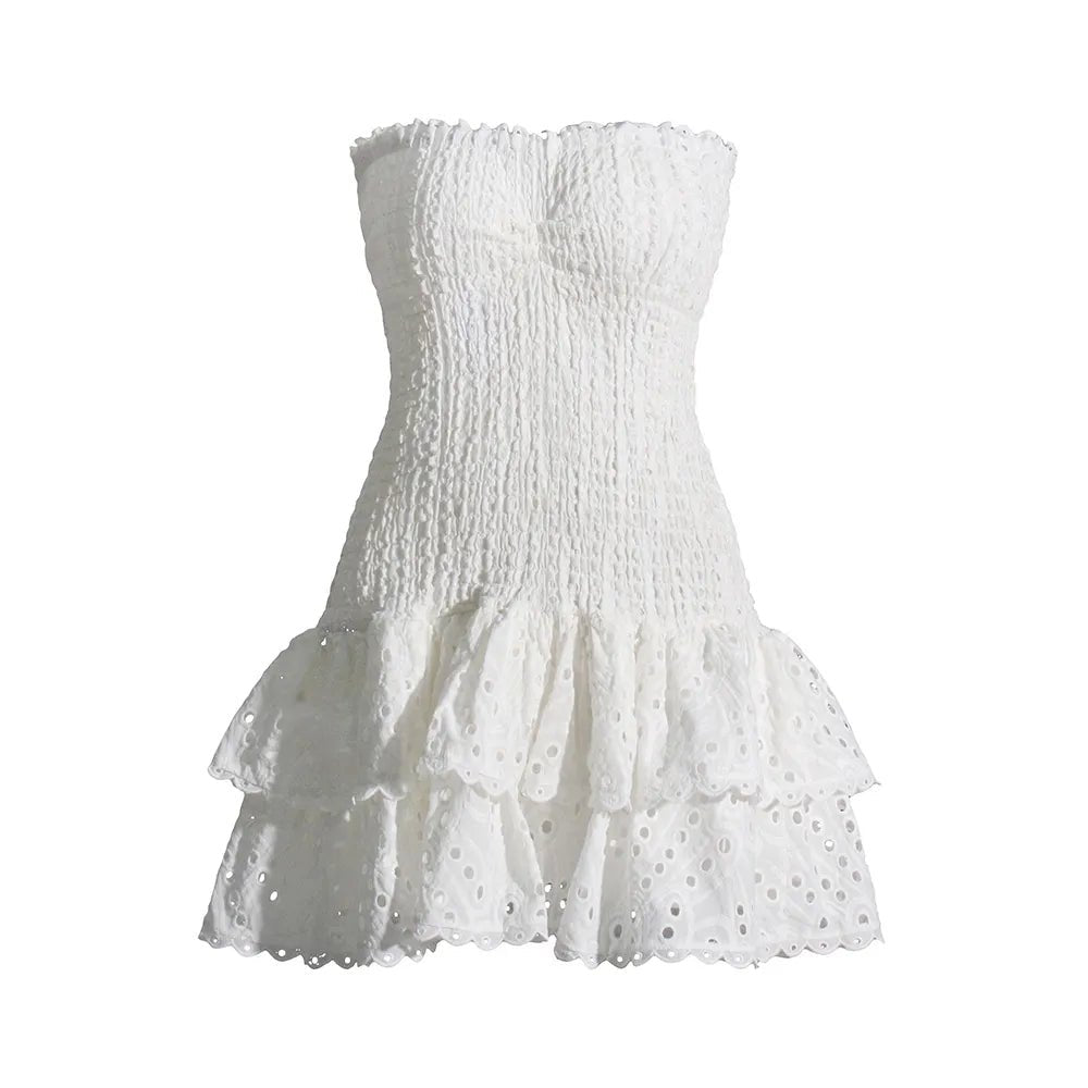 Solvella Strapless Mini Dress - Aries x Rose