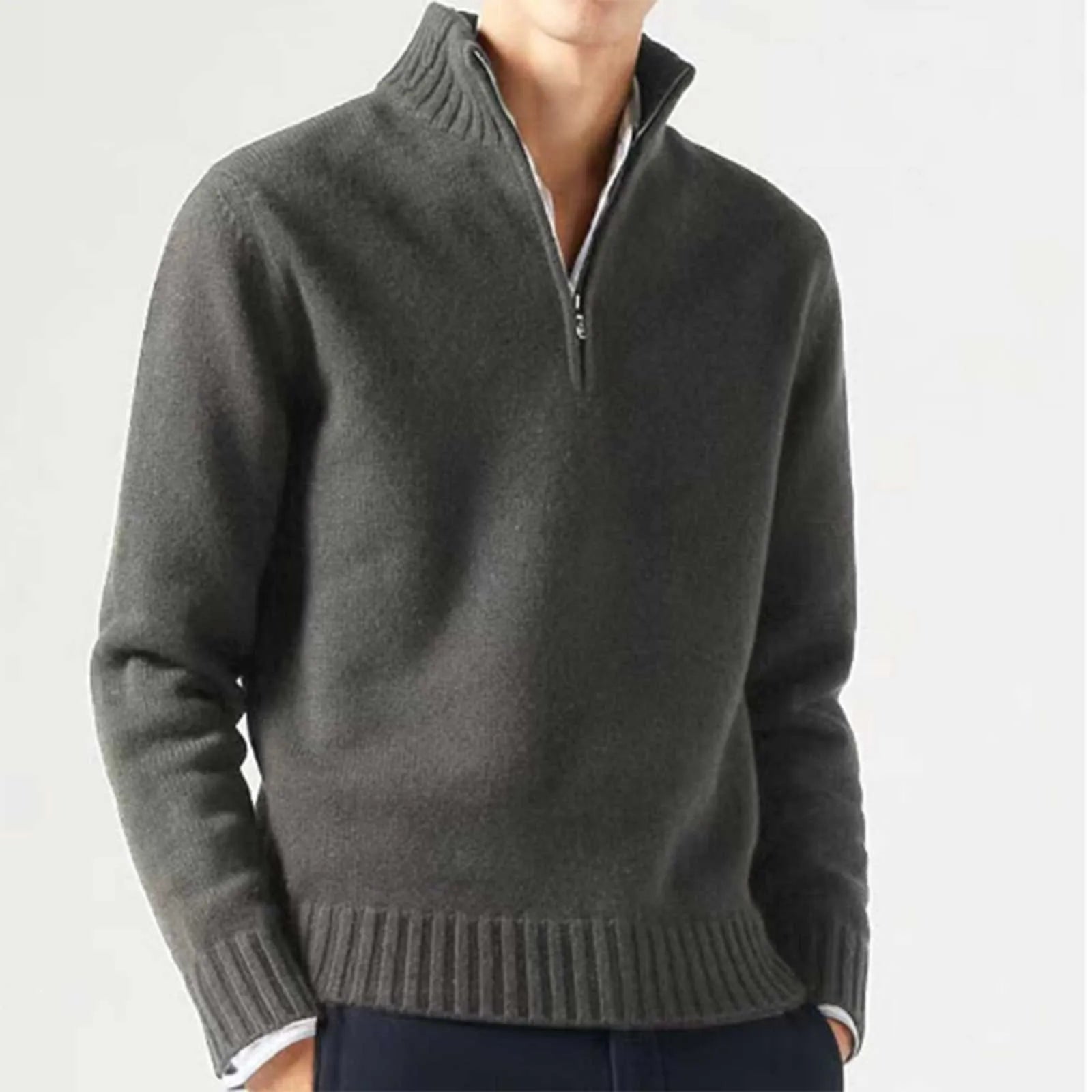 Men's Cashmere Zipper Sweater - Aries x Rose