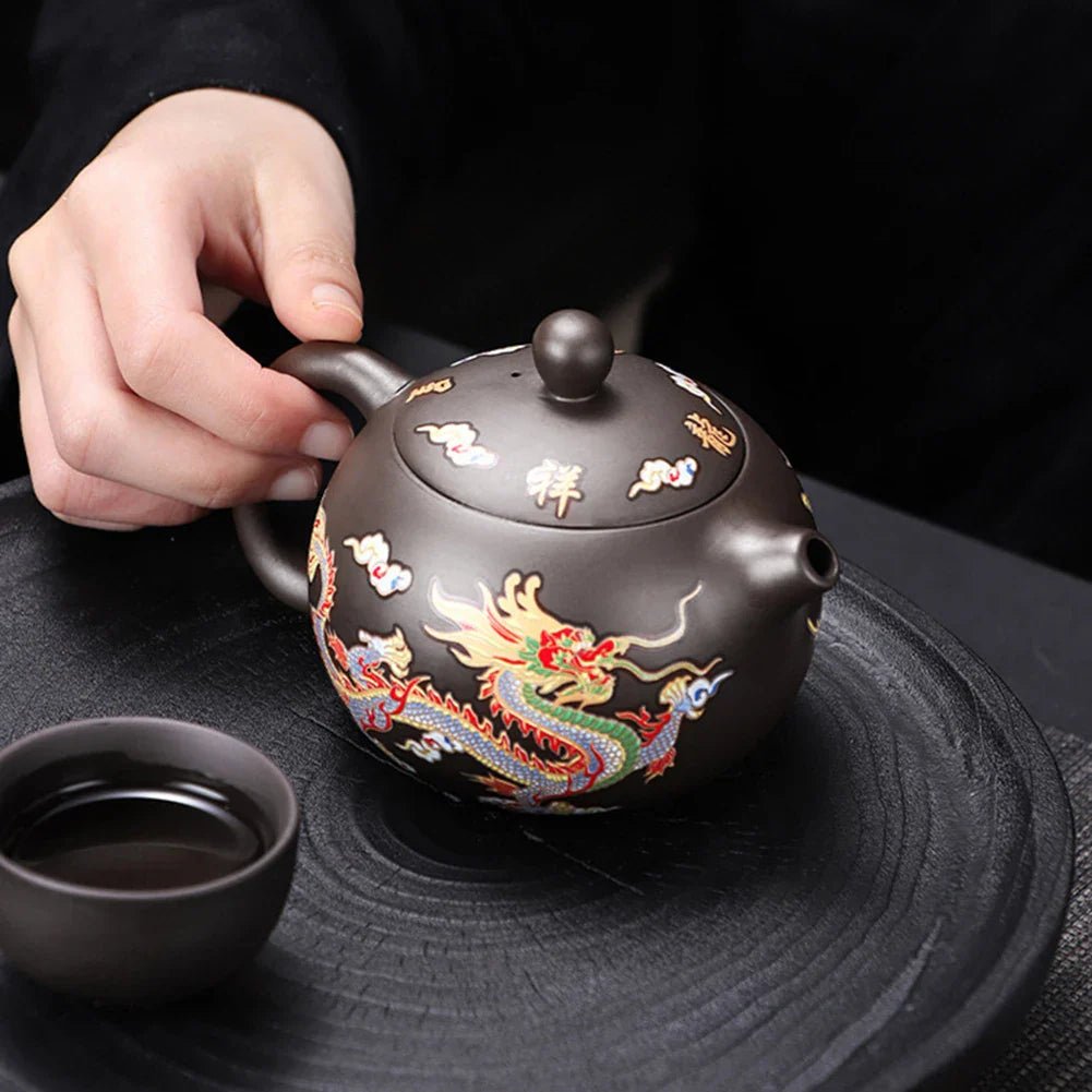 Clayvora Artisan Phoenix Dragon Teapot - Aries x Rose