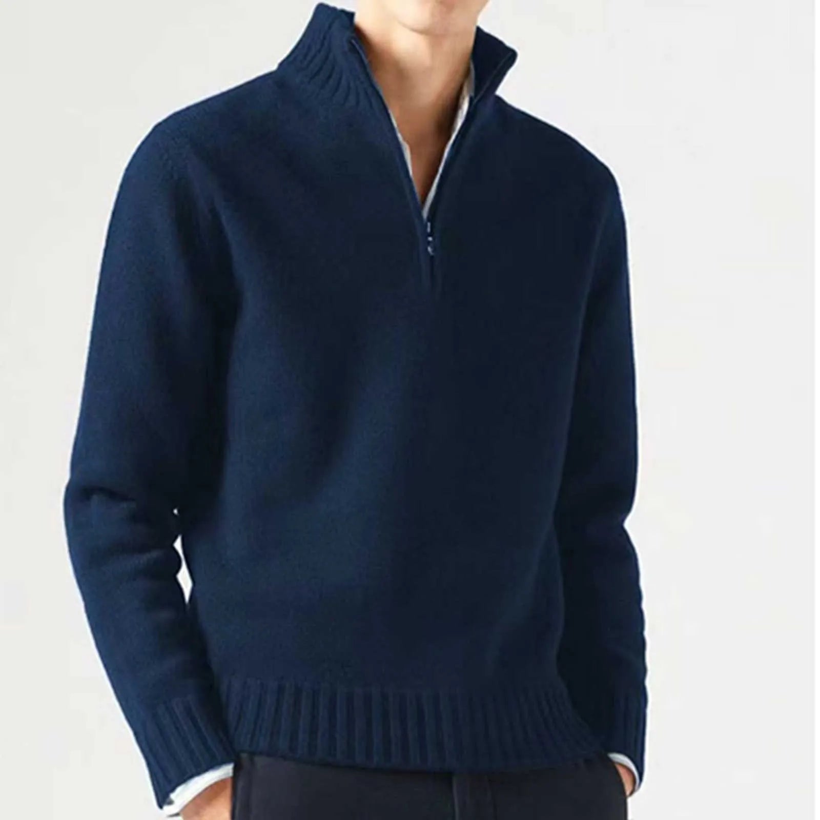 Men's Cashmere Zipper Sweater - Aries x Rose