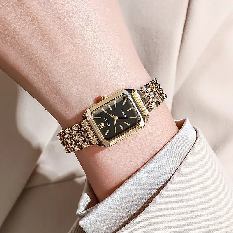 Timora Women’s Square Quartz Watch - Aries x Rose