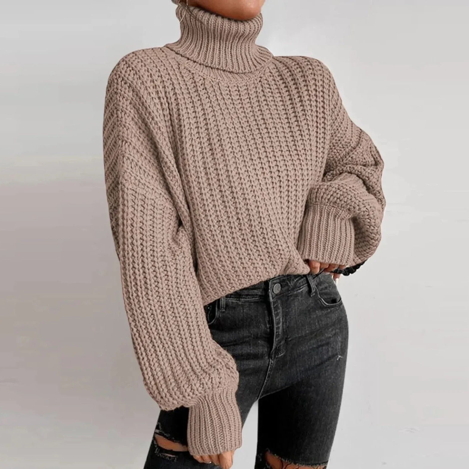 Women's Oversized Knitted Sweater - Aries x Rose