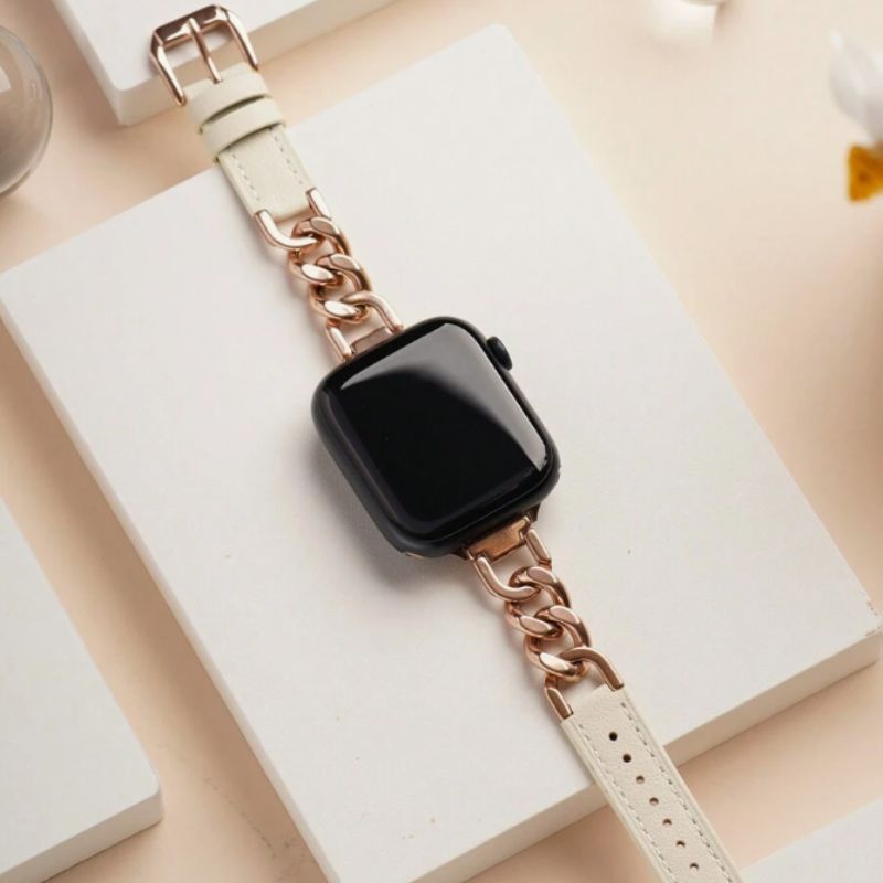 Cadenza Leather Apple Watch Band - Aries x Rose