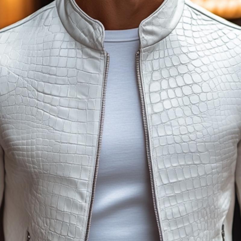 Veyron Stone Leather Jacket - Aries x Rose