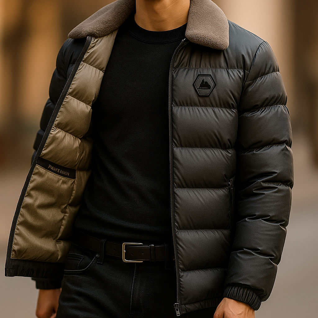 The Noir Shield Puffer Jacket
