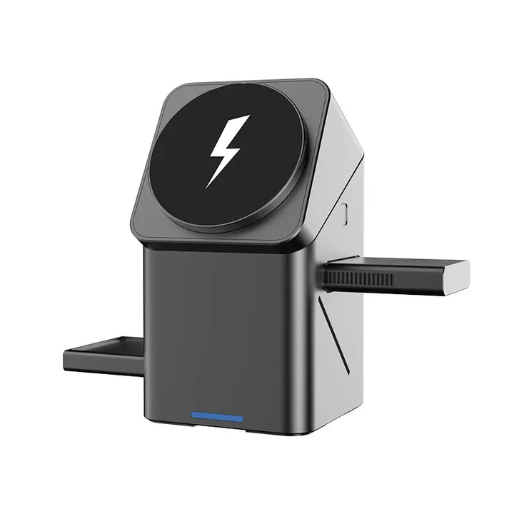 3-in-1 Magnetic Charging Dock for iPhone, Apple Watch & AirPods | Fast MagSafe Wireless Charger