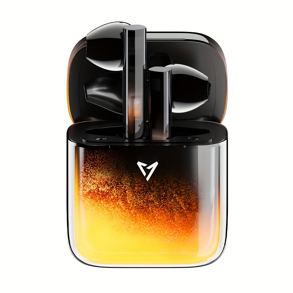 New High-quality Luminous Quicksand Gaming Headset, Wireless AI Active Noise Reduction, Long Battery Life, Real Wireless Headset with Polymer Battery, Can Be Used As A Gift to Family And Friends