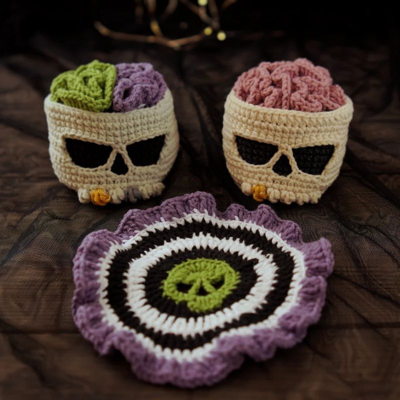 Spookster Crochet Coasters - Aries x Rose
