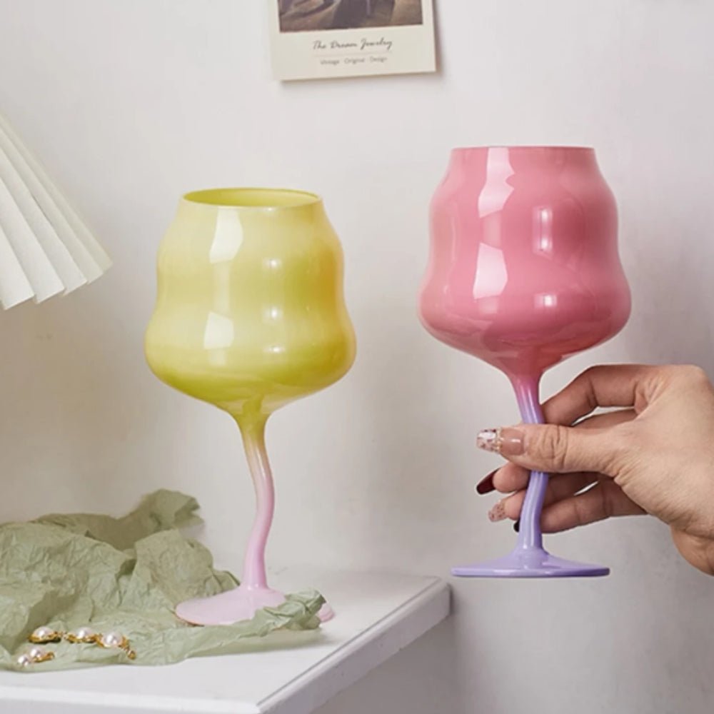 Coral Wine Glasses - Aries x Rose
