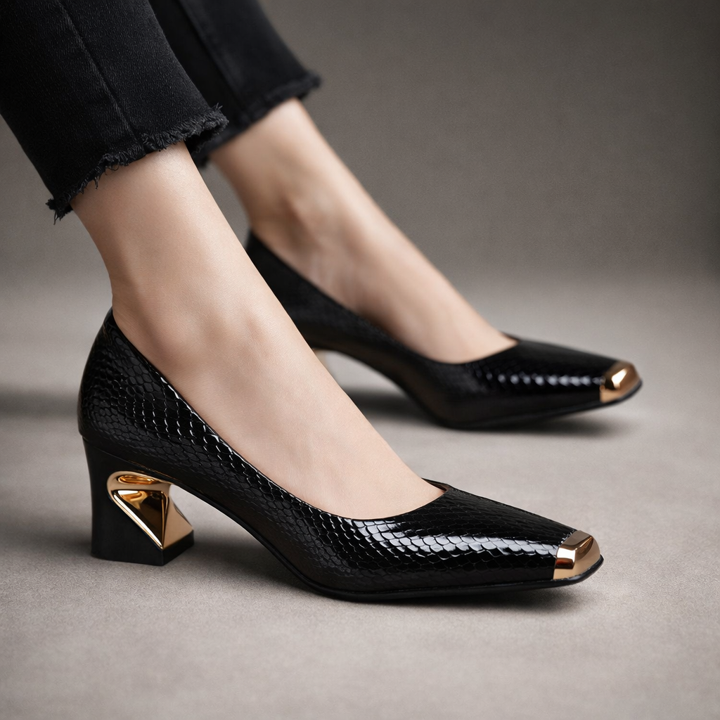 Lumiere Gold Heels