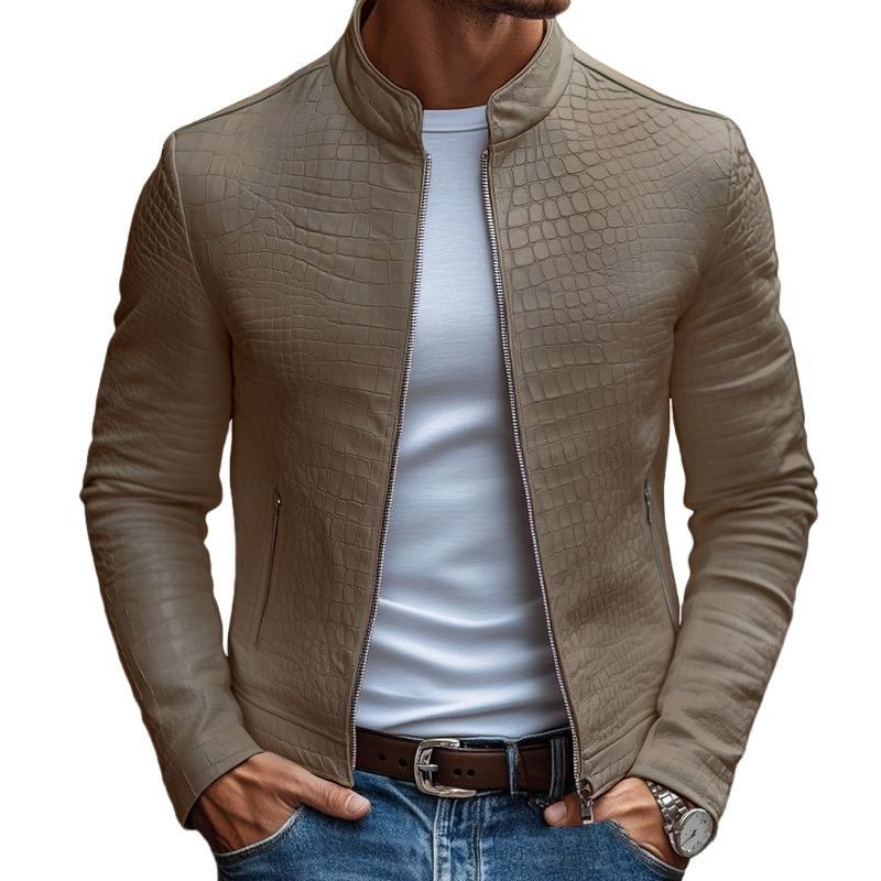 Veyron Stone Leather Jacket - Aries x Rose