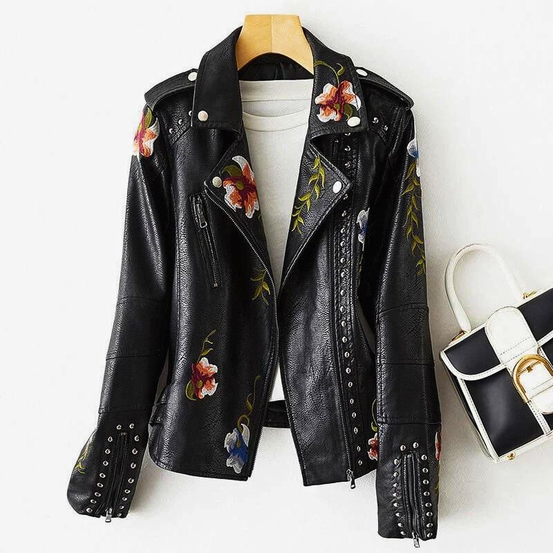 Faelan Leather Jacket - Aries x Rose