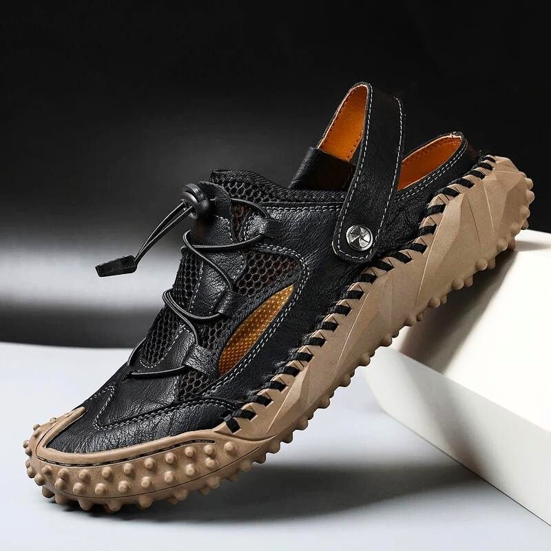 Protego Genuine Leather Sandals - Aries x Rose