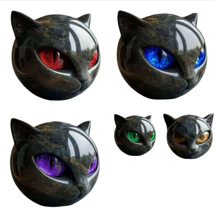Black Cat Stone Figurine
