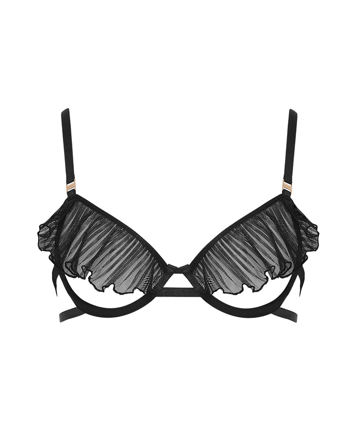 Matisse Sheer Open Bra Black
