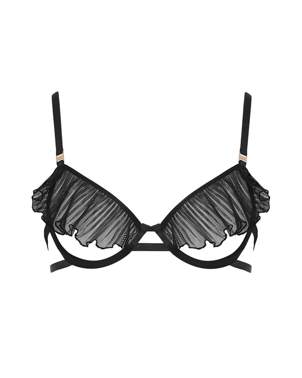 Matisse Sheer Open Bra Black